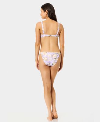 Women's Blooming Garden Bungee Strap Swim Bottoms