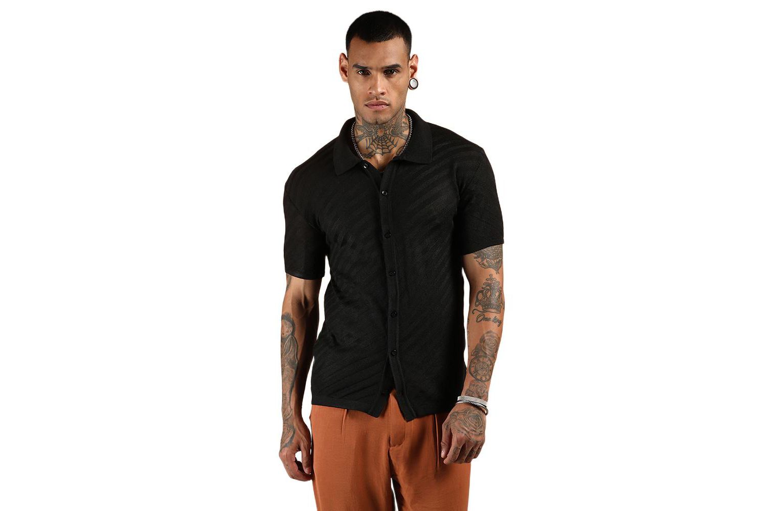 Men's Tilted-Knit Shirt