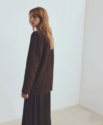 Women's Straight Suede Blazer