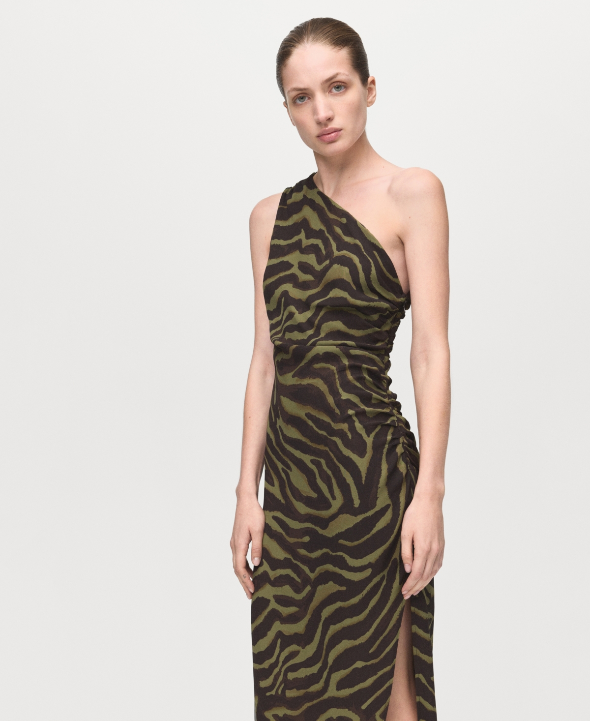 Mango Women's Printed Asymmetrical Dress