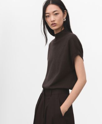 Women's Short-Sleeved Lurex Sweater