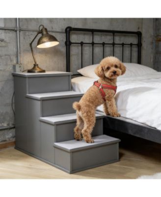 Small Dog Steps Pet Stairs for Bed and Sofa in Grey