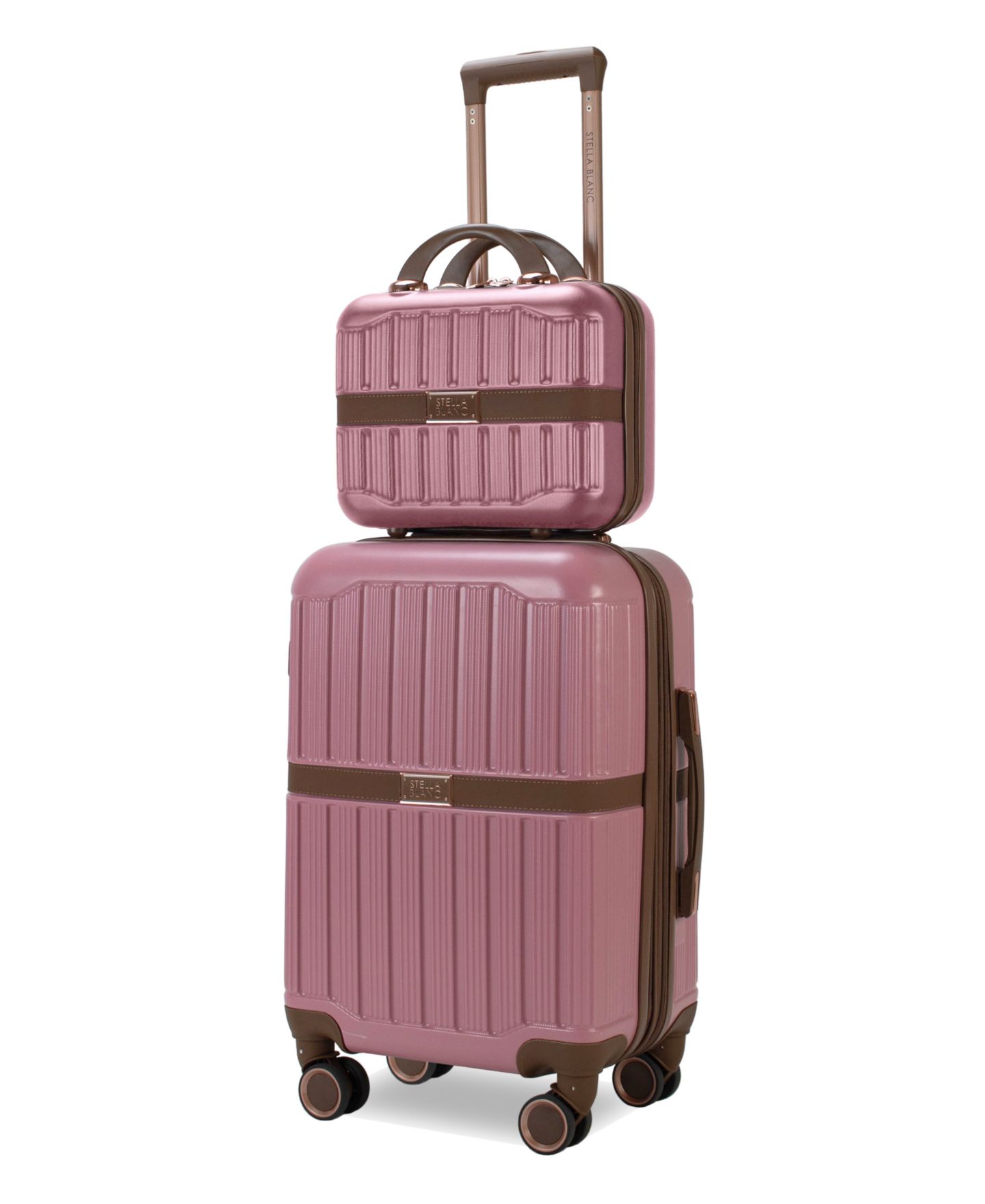 Чемоданы STELLA BLANC Dakota 2-Pc. Hardside Luggage Set, цвет: Пыльный розовый — фото 4