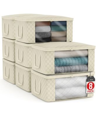 8-Pack Foldable Storage Bag Organizers