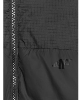 Women's padded jacket with synthetic filling - black