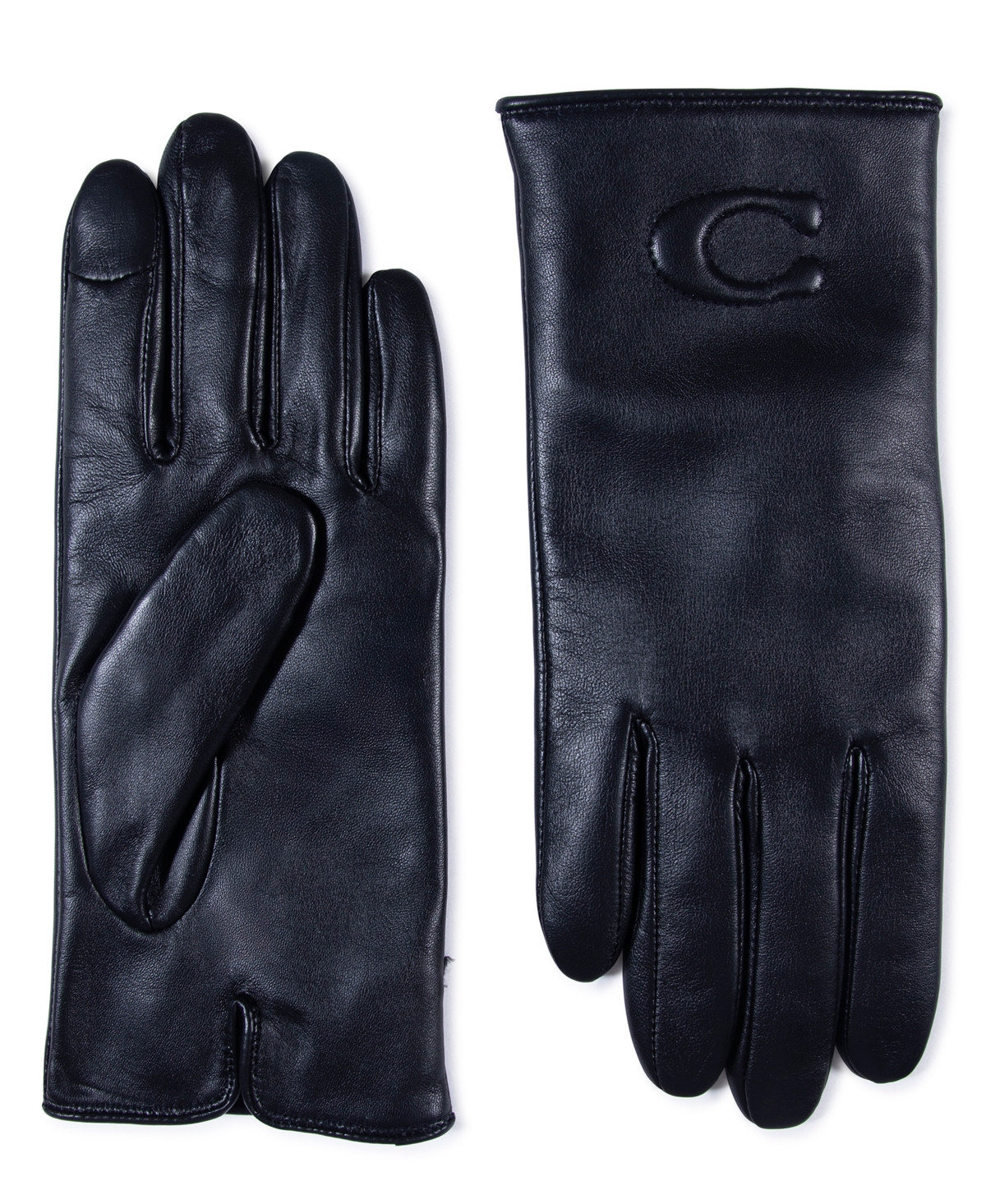 Coach Women's Tabby C Leather Gloves