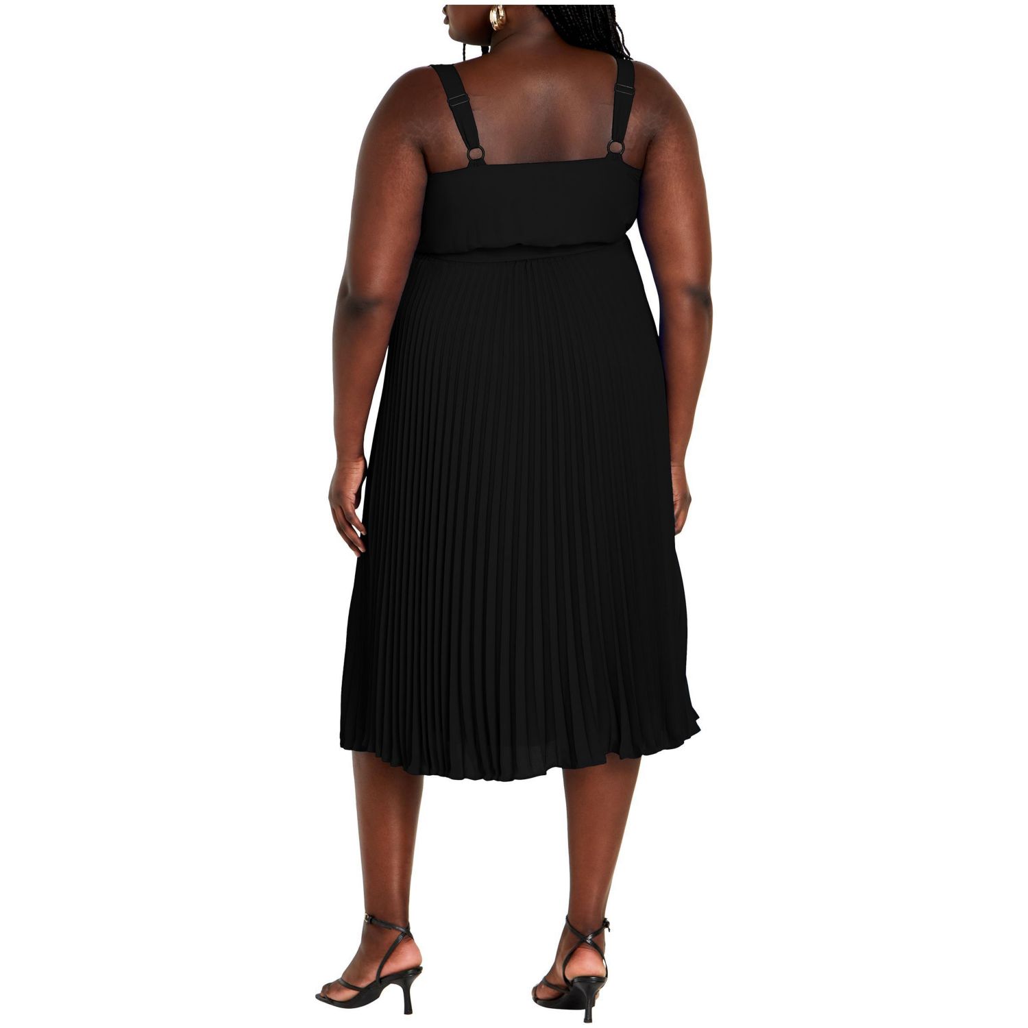 Plus Size Lilly Faux Wrap Pleat Dress