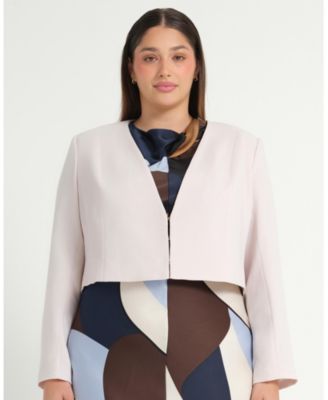 Plus Size Billie Cropped V-neck Jacket
