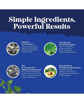 Men's Saw Palmetto, Saw Palmetto Extract with Beta Sitosterol for Men's Health, Better Bladder Control & Restoring Hair, 60ct