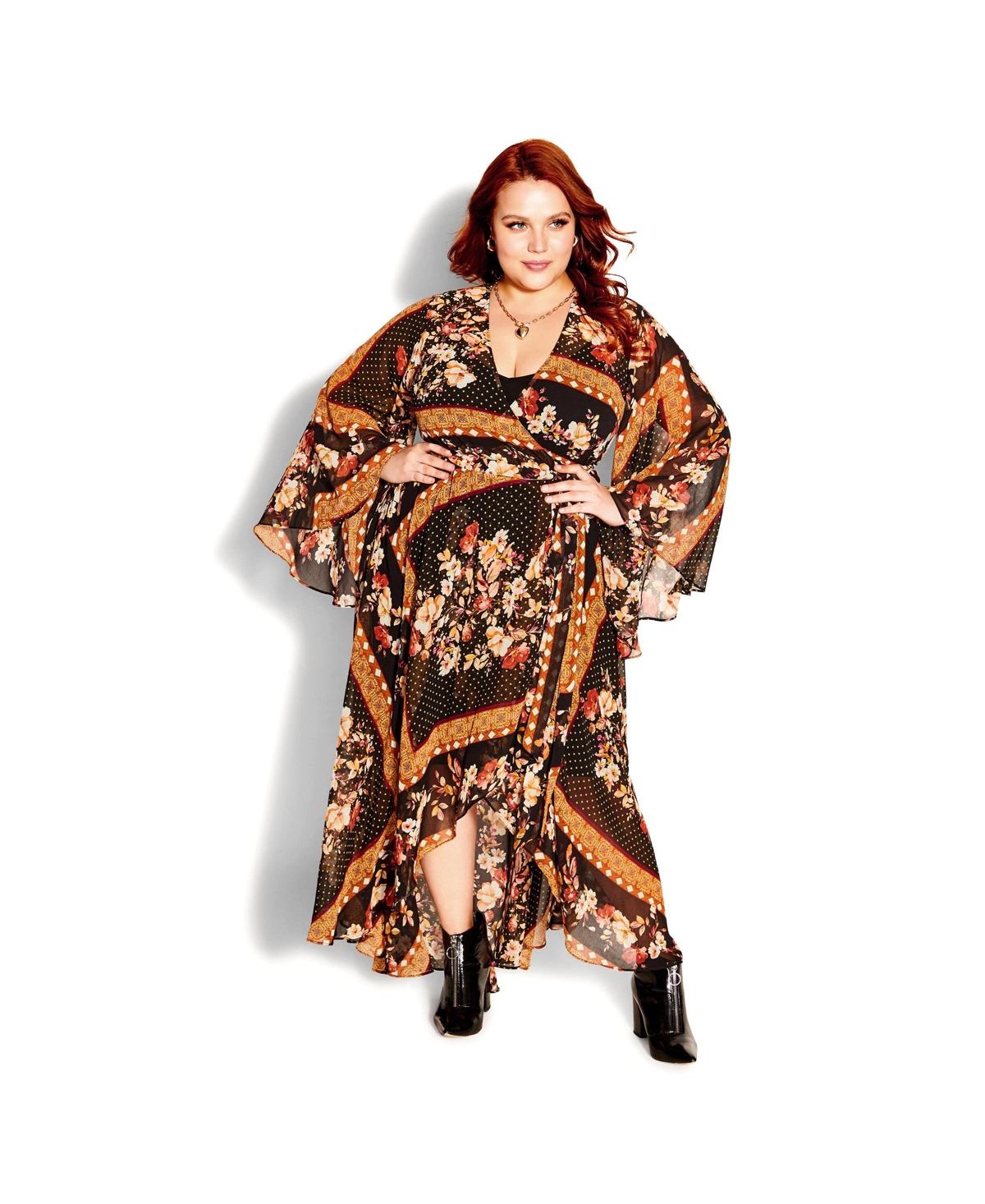 City Chic Women's Falling Floral Maxi Dress