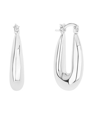 Puff Click Top Hoop Earrings