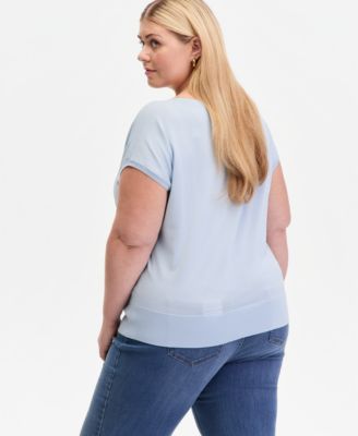 Plus Size Dolman-Sleeve Sweater