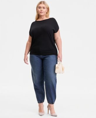 Plus Size Dolman-Sleeve Sweater