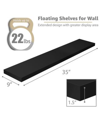 3-Pack 35-Inch Floating Wall Shelves