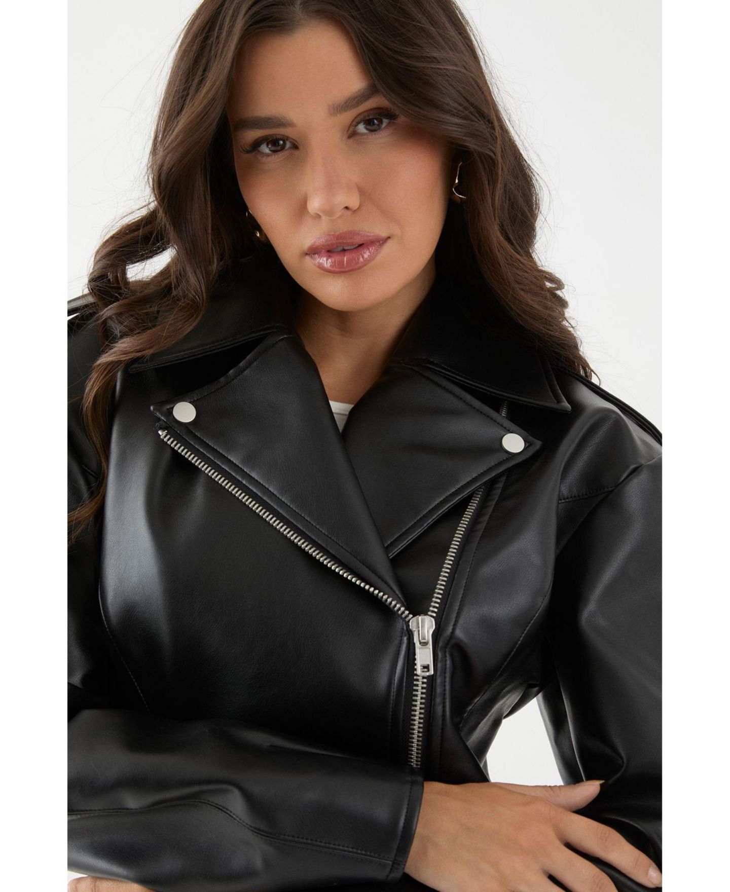 Женская куртка MissPap Faux Leather Biker — фото 4