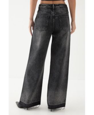 Women's Diamante Embellished Straight Leg Jeans