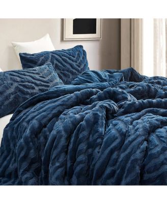 Tiger Plush - Oversized Comforter Set - Navy