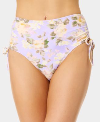 Women's Blooming Garden Tunneled High-Waist Swim Bottoms