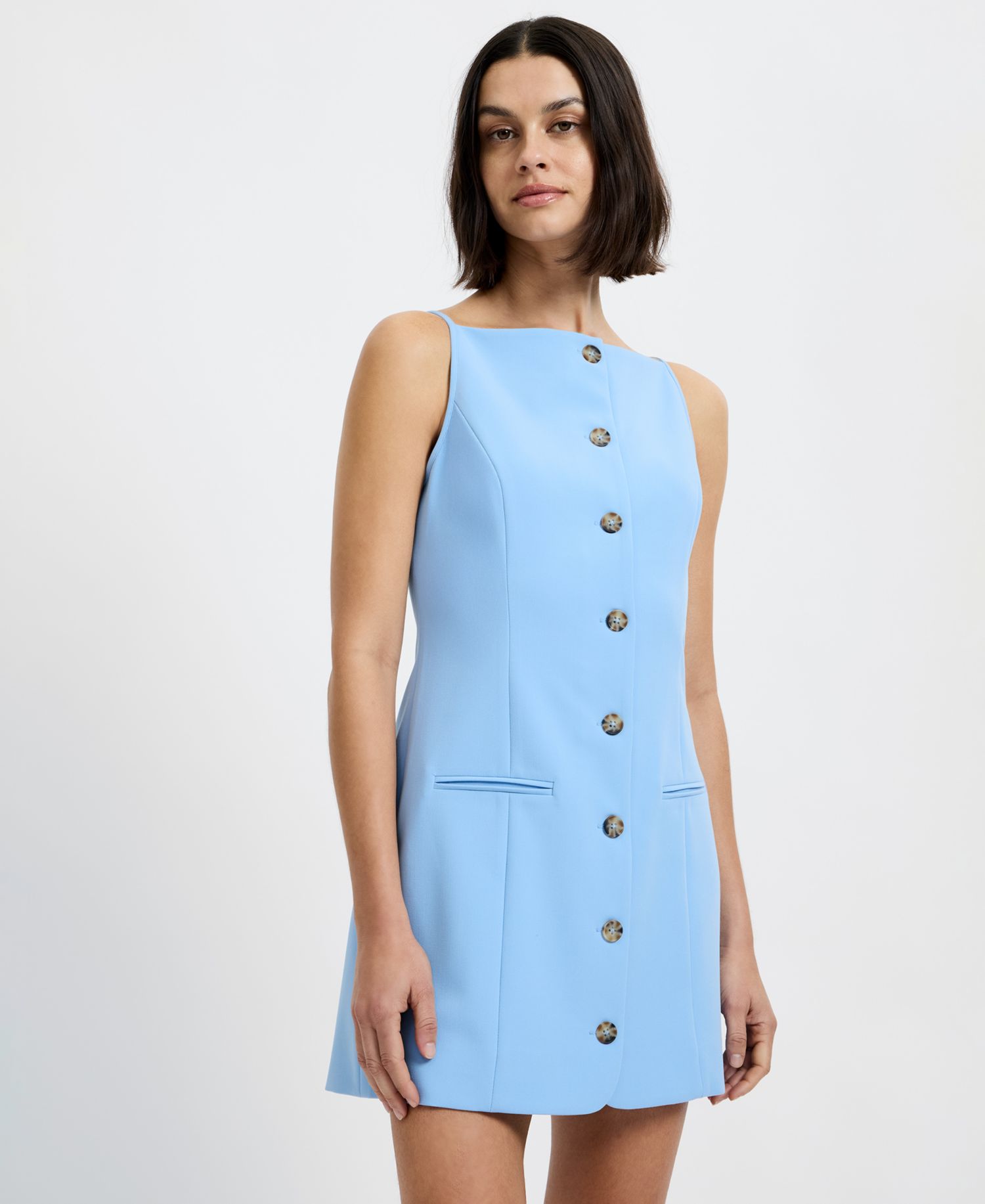 Women's Sleeveless Button-Down Mini Dress