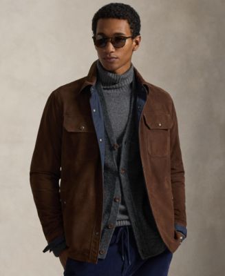 ローヘンlohen velvet shirt blouson今月まで値下げ Polo Ralph Lauren Men's Reversible Suede-Taffeta Shirt Jacket - Macy's