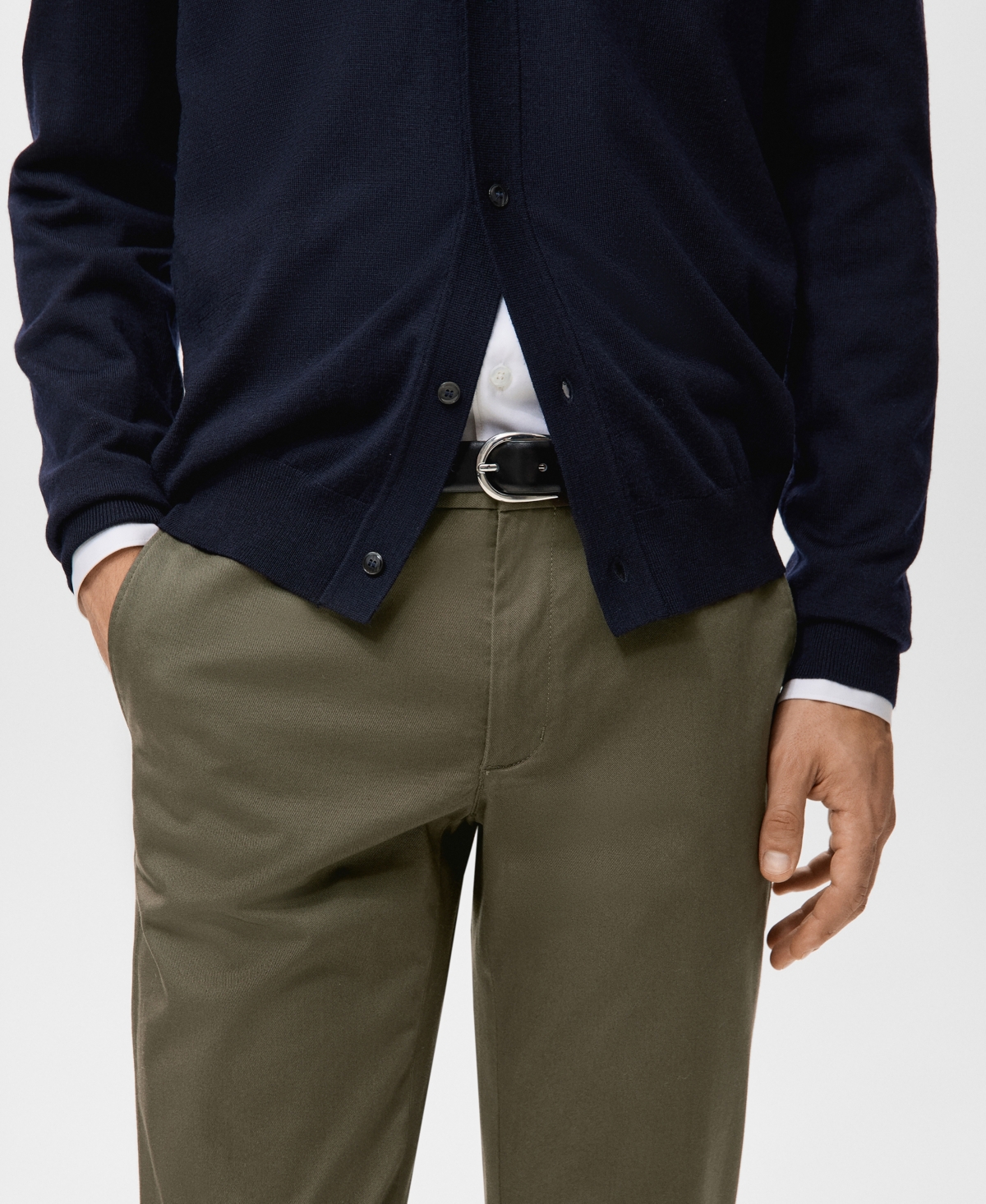 Mango Men's Barna Slim-Fit Twill Chino Pants