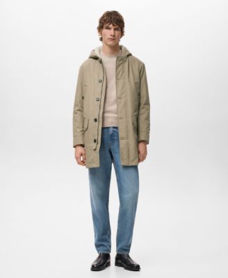 Men's Water-Repellent Hood Quilted Parka