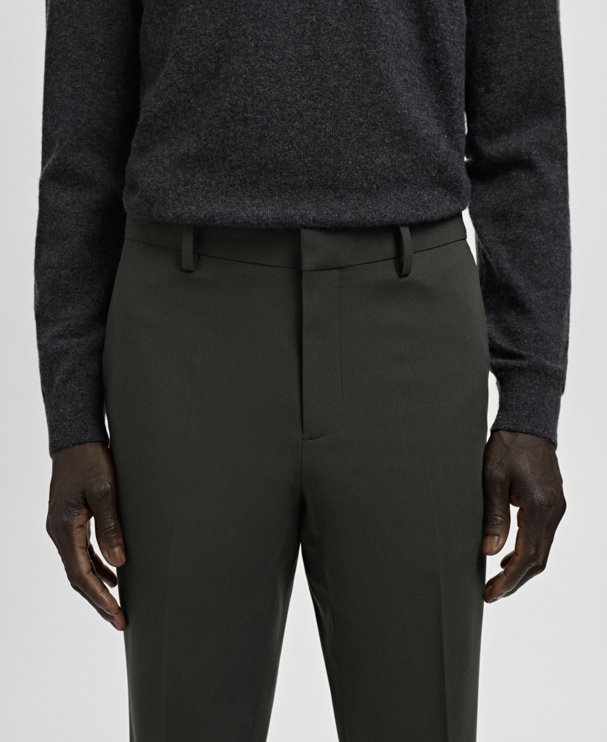 Mango Men's Stretch Fabric Super Slim-Fit Suit Pants