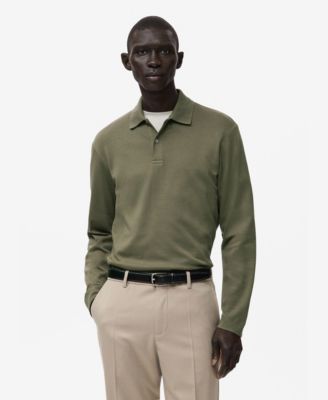 Men's Regular-Fit Knitted Polo Sweater