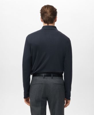 Men's Regular-Fit Knitted Polo Sweater