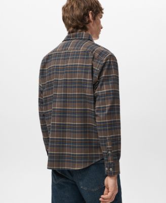 Men's Cotton Flannel Checkered Shirt