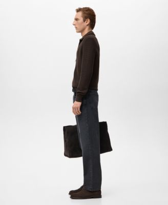 Men's Zip Structured Knitted Cardigan