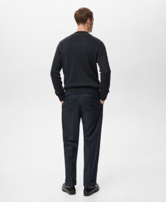 Men's Structured Wool-Blend Knitted Sweater