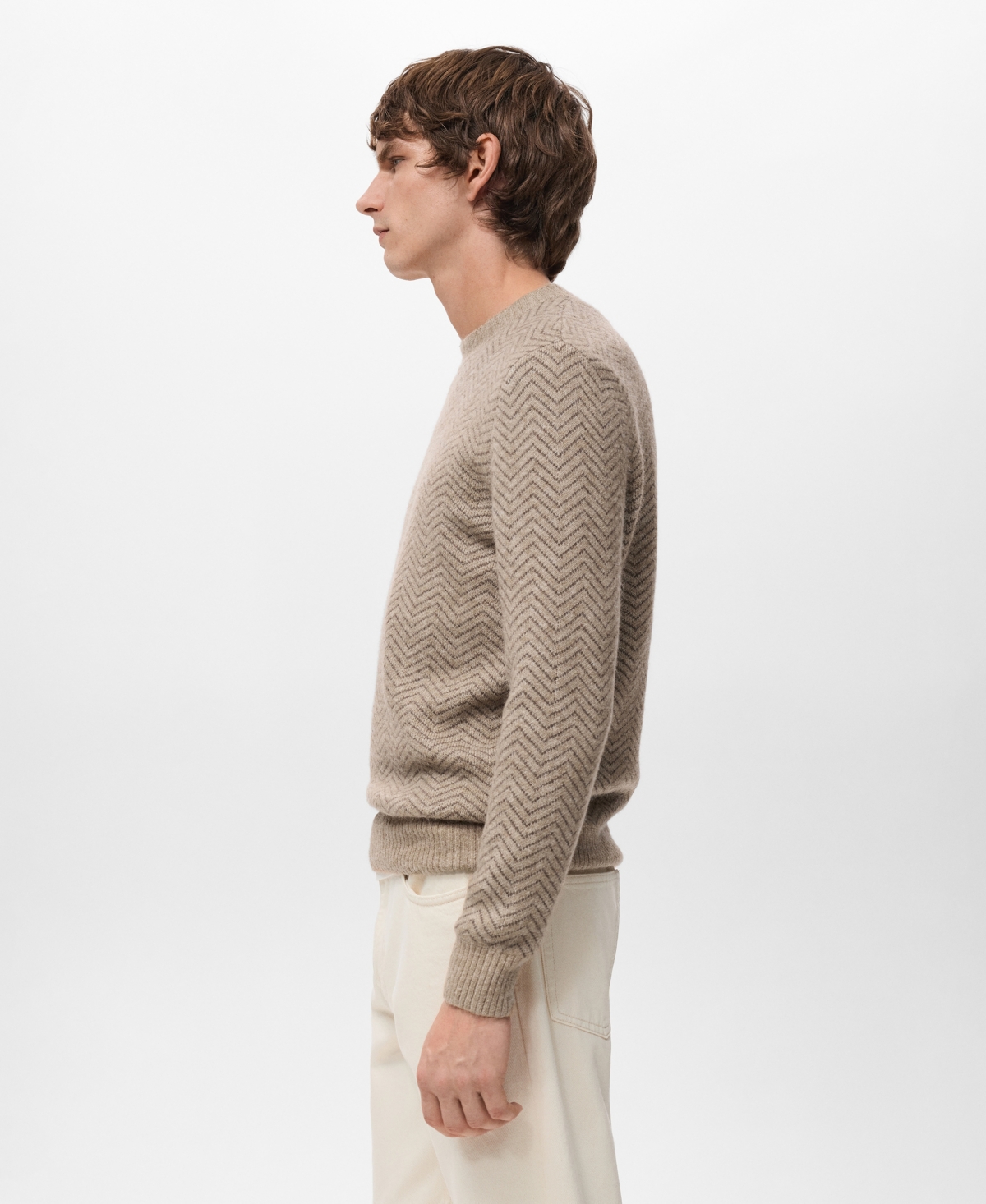 Mango Men's Knit Striped Sweater