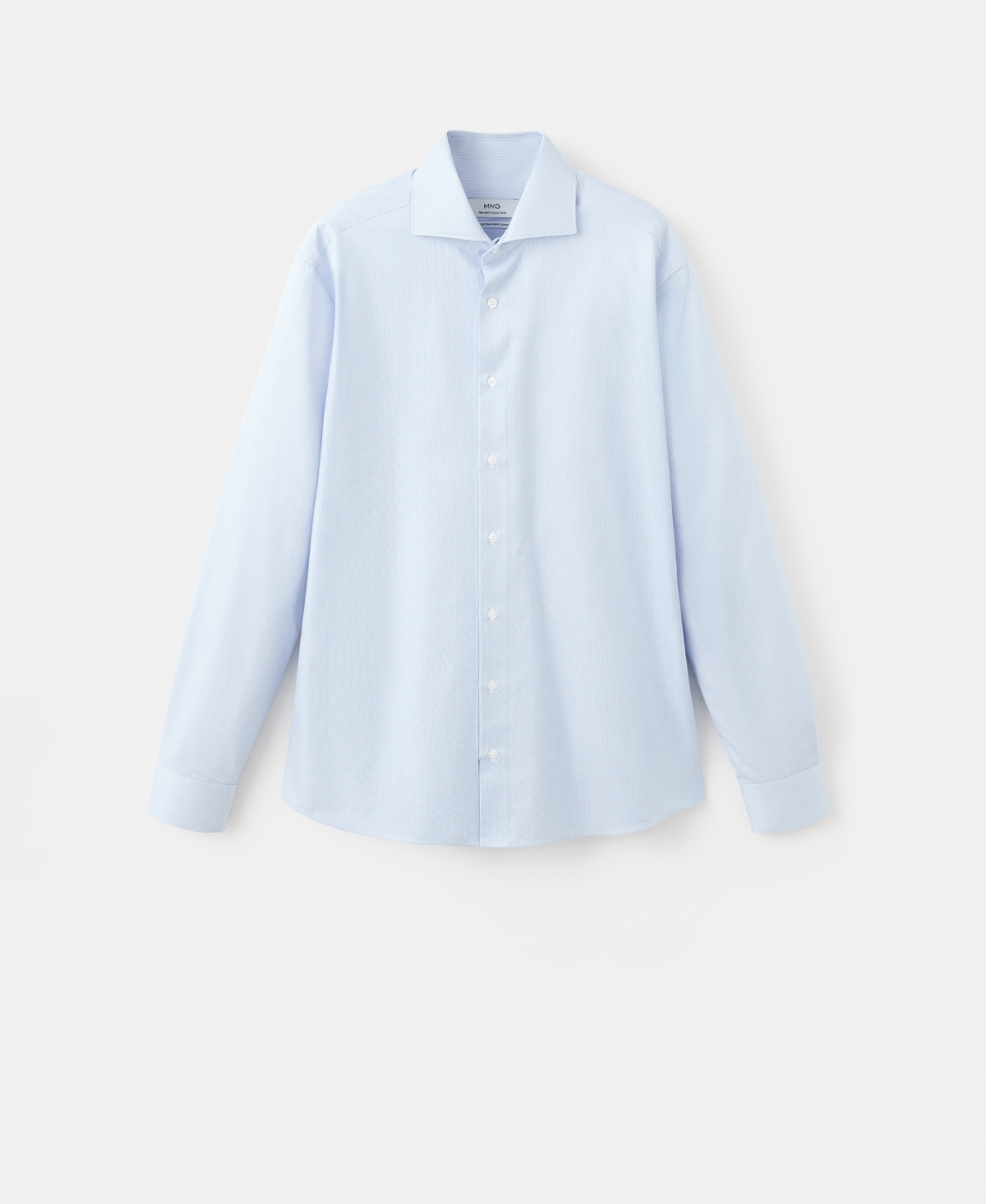 Mango Men's Striped-Print Slim-Fit Dress Shirt