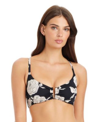 Women's Among Roses Tie Back Underwire Swim Bra
