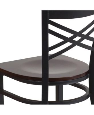 X" Back Metal Restaurant Dining Chair