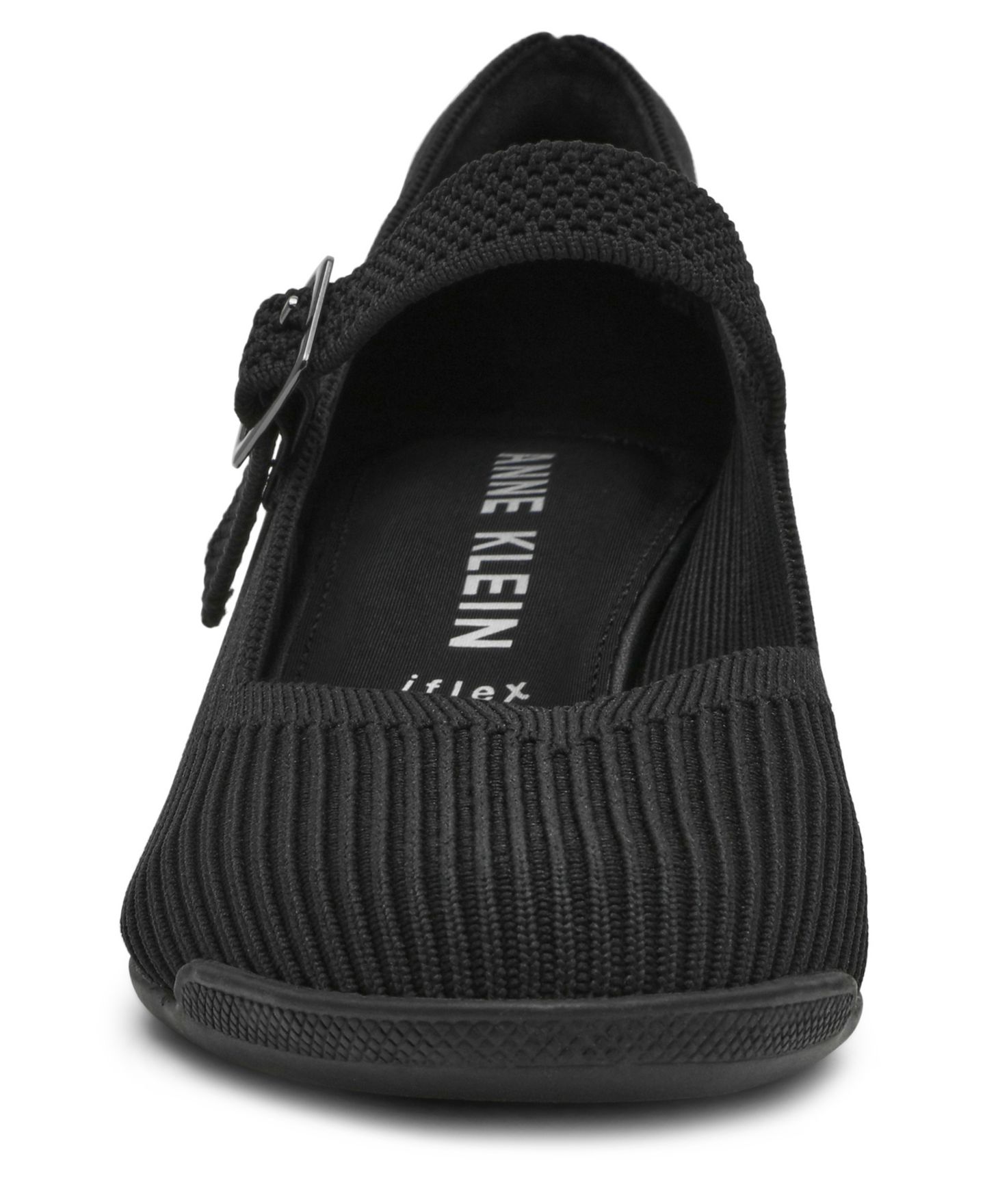 Женские туфли Anne Klein Trixie Mary Jane Wedge Pumps, цвет: Чёрный вязаный — фото 6