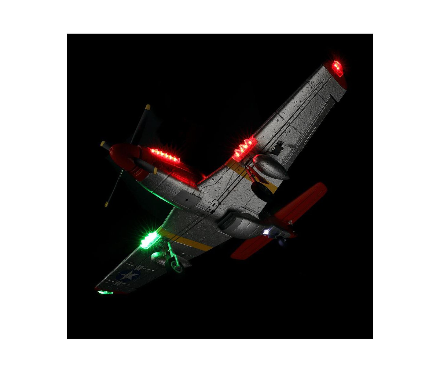 Детская игрушка Bruce & Shark P-51 Brushless Motor 6-Axis Gyro RC Plane, цвет: Серебряный — фото 7