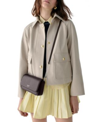 Ava Small Pebbled Leather Flap Chain Wallet