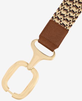 Chunky Hardware Stretch Straw Belt