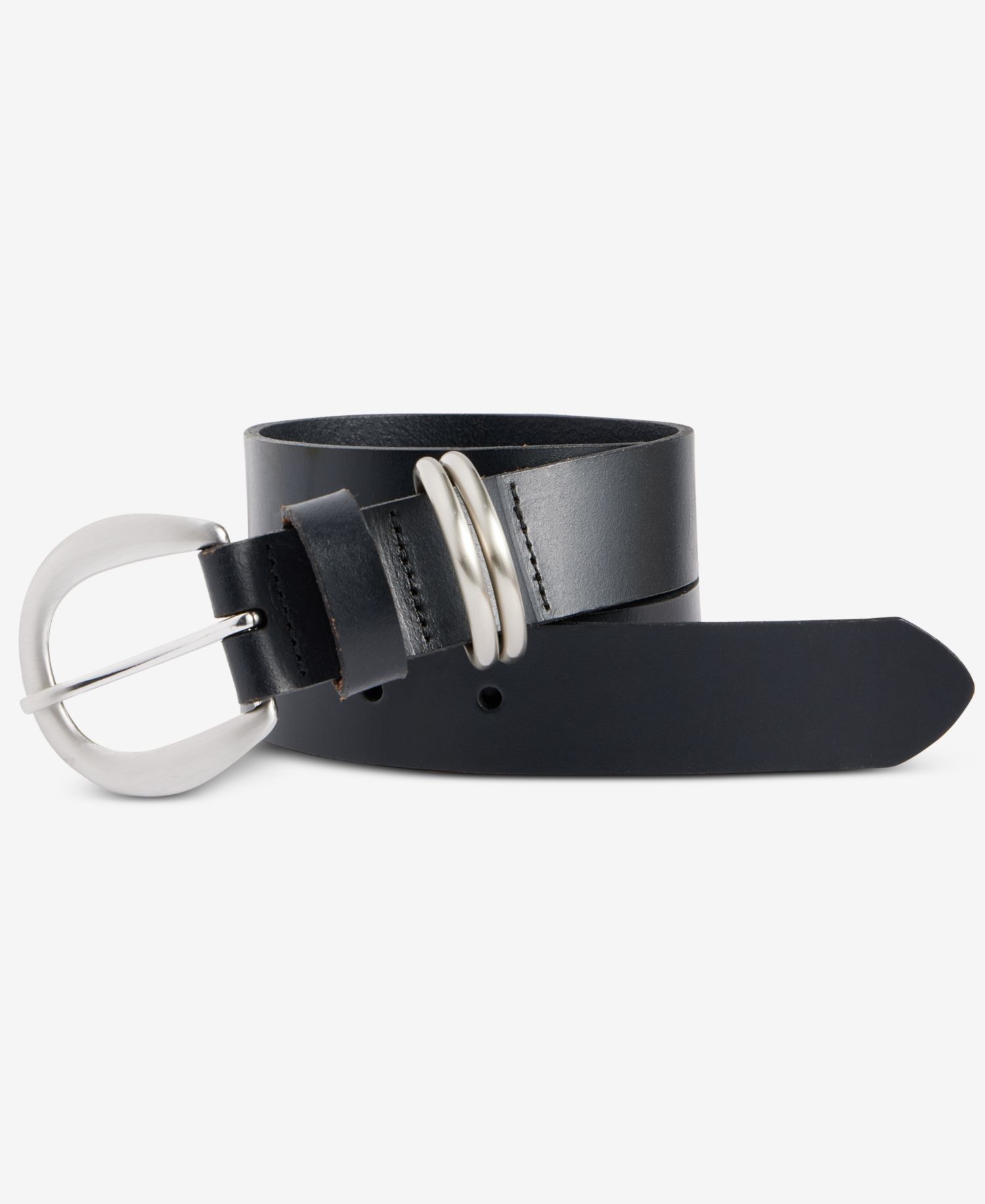Multi-Loop Keeper Leather Belt