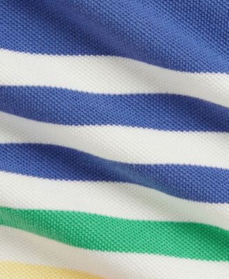 Baby Boys' Striped Polo Collar Shortall