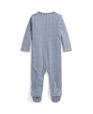 Baby Boys' Gingham Crewneck Footed Coverall