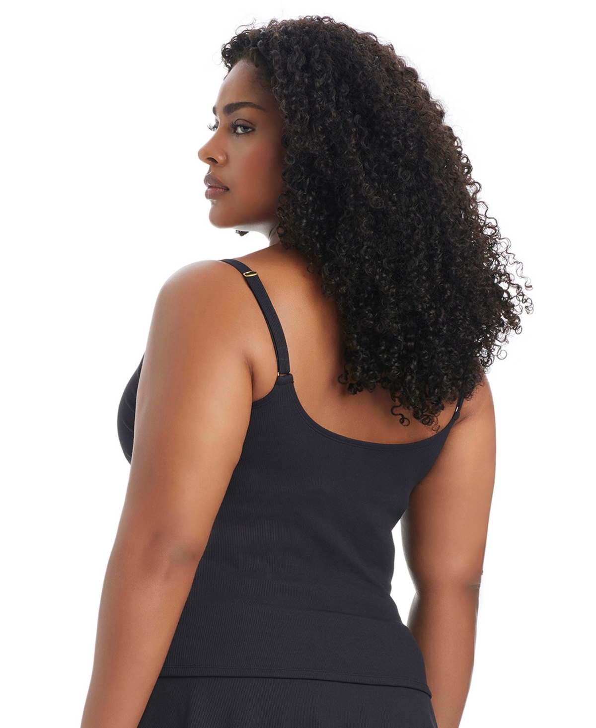 Bleu by Rod Beattie Plus Pique Ole Scoop Neck Tankini Swim Top