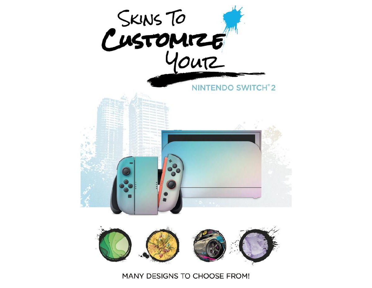 Nintendo Switch 2 + Mario Kart World, Street Fighter 6, MightySkins Code and Protective Case Bundle