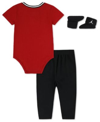 Baby Boys' Jumpman Bodysuit, Pants and Socks, 3-Piece Set