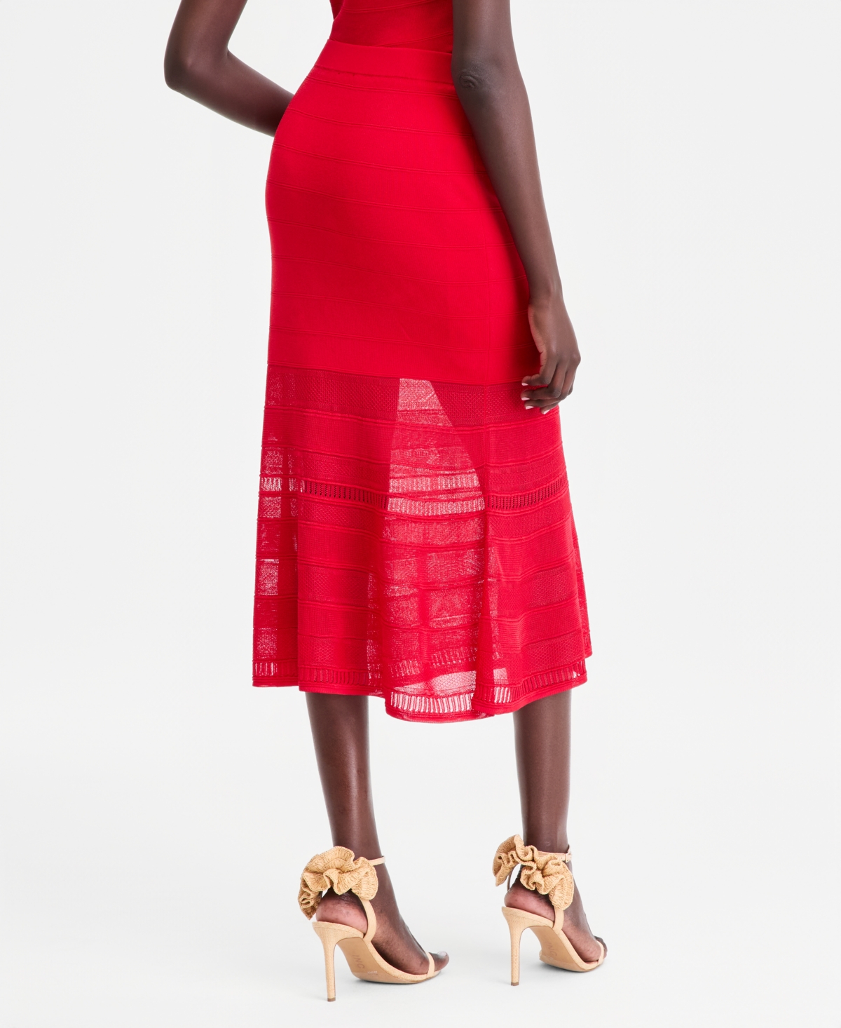 I.n.c. International Concepts Women's Pointelle Stripe Sweater Skirt