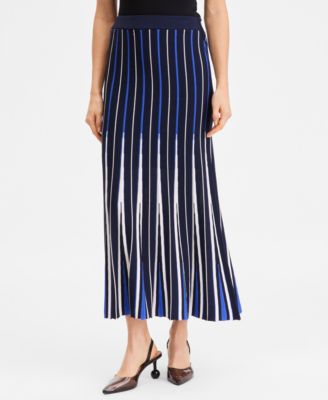 Women's Multi-Stripe Sweater Skirt