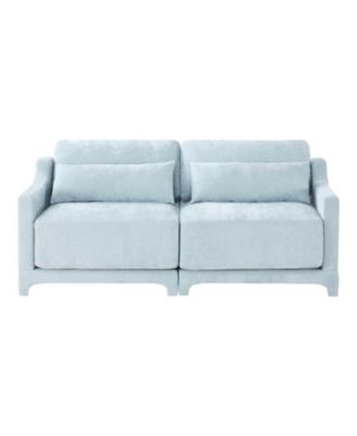 Chenille 2-Seater Sofa - Sky Blue