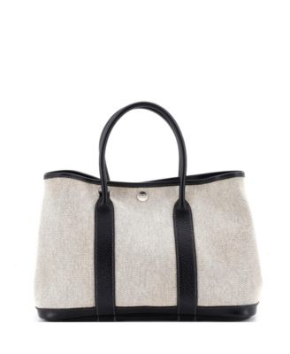 30 Garden Party Tote Toile and Leather